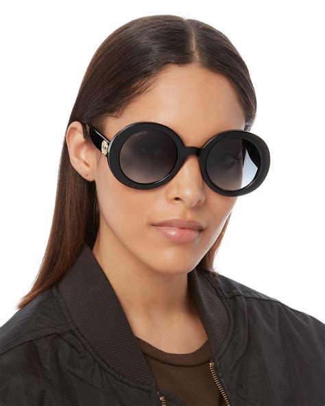 gucci black round frame black sunglasses|gucci vintage round sunglasses.